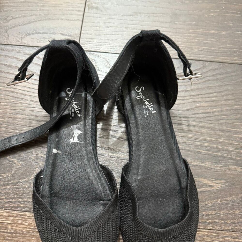 Seychelles Women’s 6 Black Pointed Toe Sandals - Picture 4 of 6